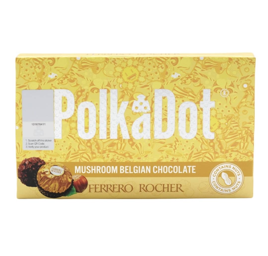 Polkadot Ferrero Rocher Magic Mushroom Chocolate